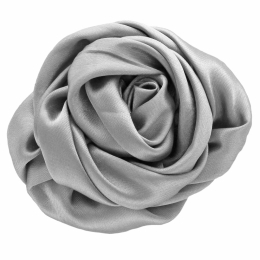 3" Twisted Rose Satin Fabric Hair Flower