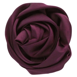 3" Twisted Rose Satin Fabric Hair Flower