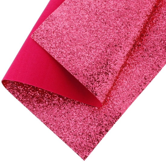 Medium Glitter Fabric Sheet Hot Pink