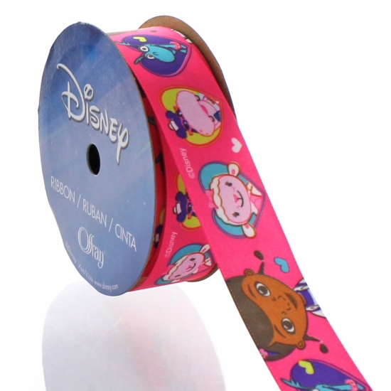 7/8" Disney Doc McStuffins and Friends Hot Pink Satin Ribbon