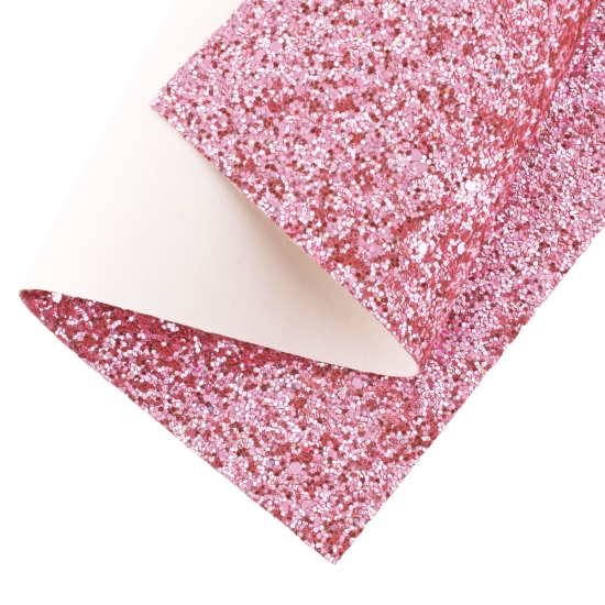 Chunky Glitter Canvas Sheets Rose Gold