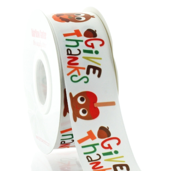 1.5" Give Thanks Grosgrain Ribbon