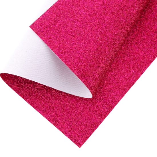 Fine Glitter Fabric Sheet Shocking Pink