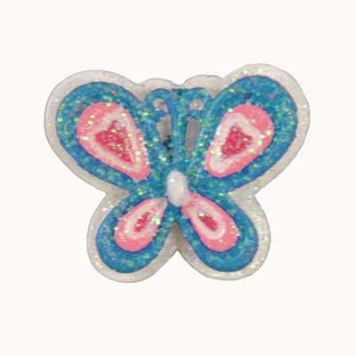 Blue Glitter Butterfly Flatback Craft Embellishment