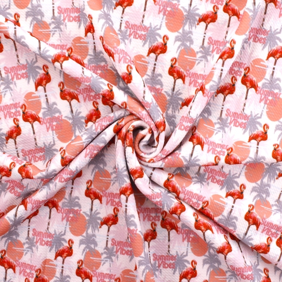 Summer Vibe Flamingos Bullet Fabric