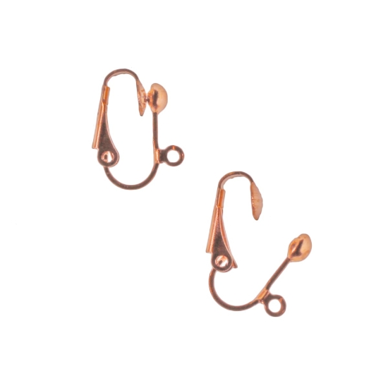 Clip-On Earring Hardware Rose Gold