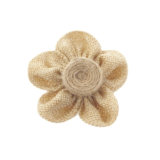 2.75" Natural Burlap Flower