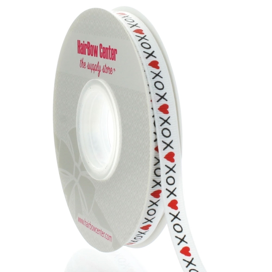 3/8" XOXO Grosgrain Ribbon