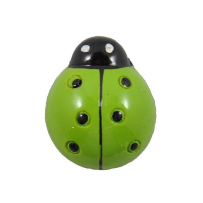 Green Ladybug Flatback Craft Embellishment