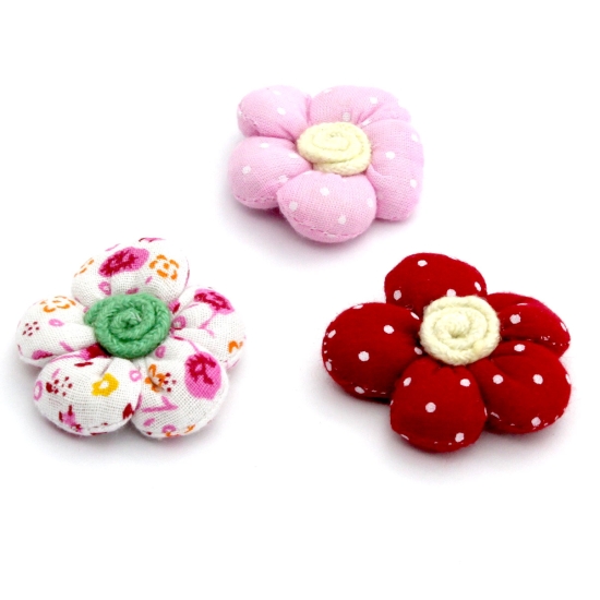1.5" Small Padded Cotton Flower - Clearance