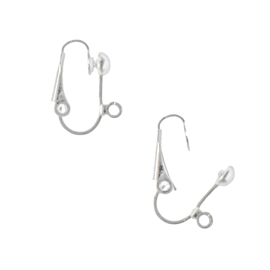 Clip-On Earring Hardware Light Silver