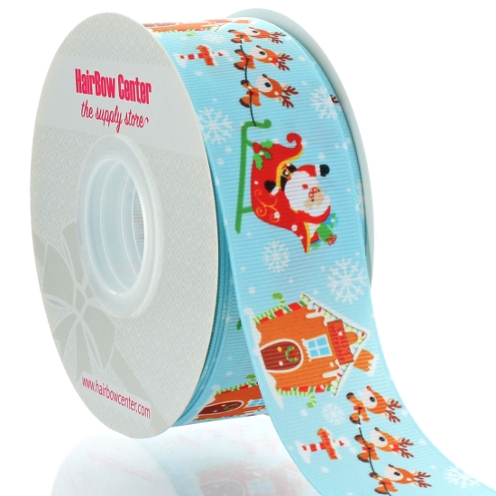 1.5" Santa's Sleigh Grosgrain Ribbon