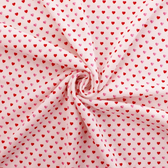 Pink Valentine Hearts Ditsy Bullet Fabric