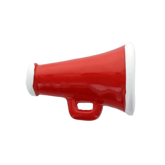 Red Cheer Megaphone Flatback Craft Embellishment