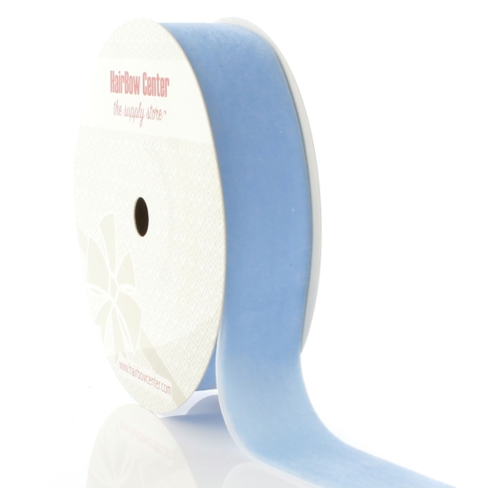 Frosty Blue Velvet Ribbon