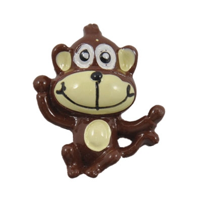 Brown Monkey Flatback Craft Embellishment