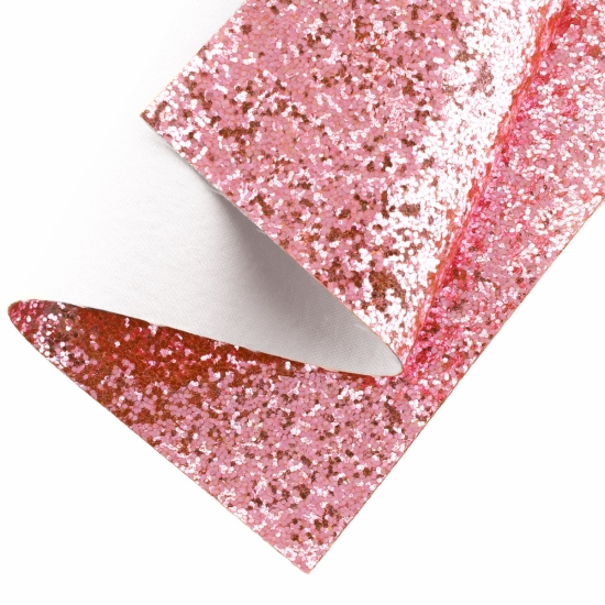 Chunky Glitter High Gloss Jelly Canvas Sheets Pink