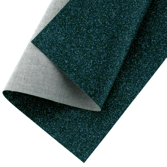 Fine Glitter Canvas Sheet Deep Teal