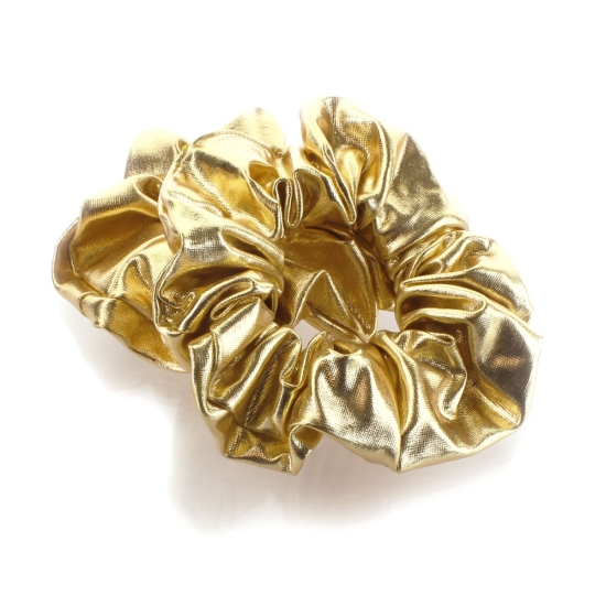 Faux Metallic Hair Scrunchie 12pcs