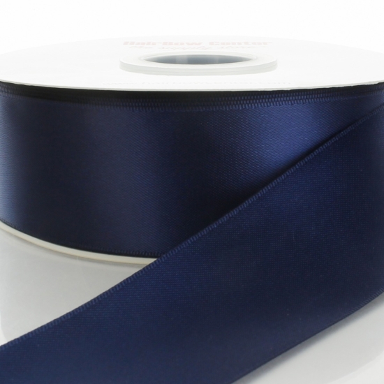 Navy Double Faced Satin Ribbon 370