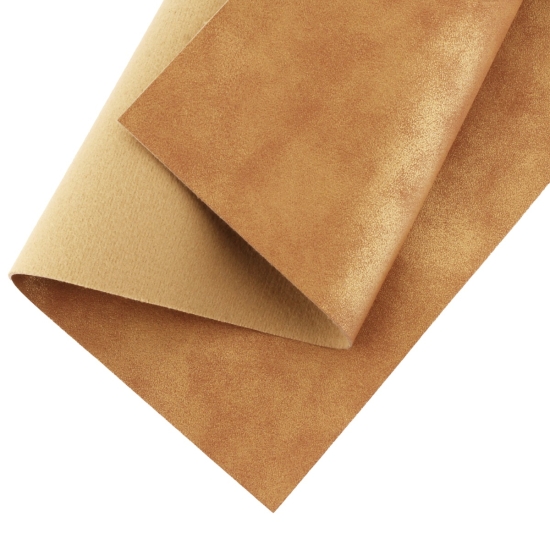 Luster Faux Leather Felt Sheets Nutmeg