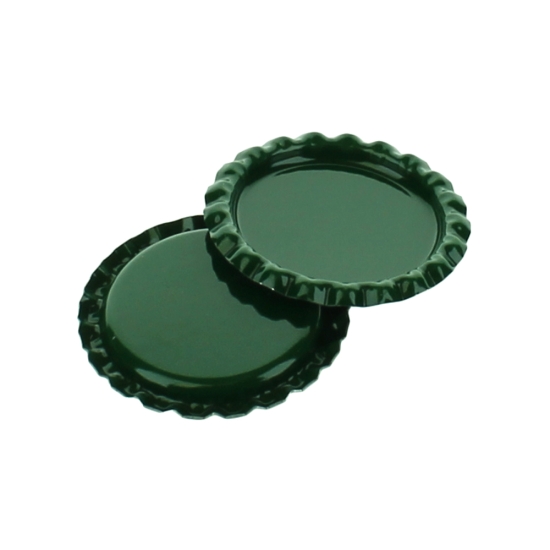 Craft Dark Green Flattened Bottle Caps