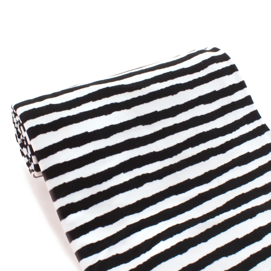 Black Brush Stroke Stripes DBP Fabric