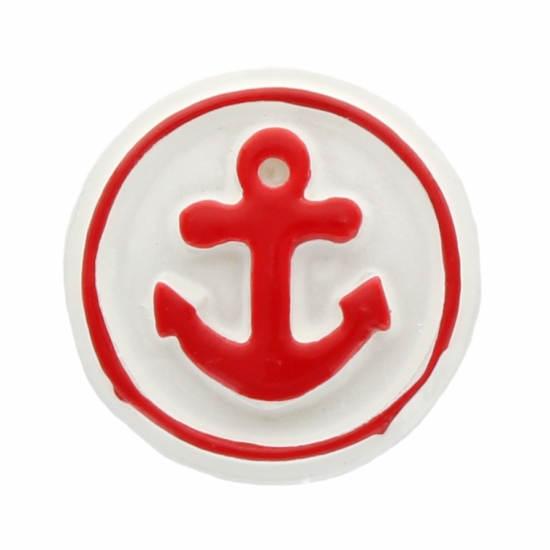 Red Nautical Anchor Flatback Craft Embellishment