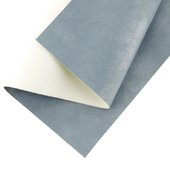 Luster Faux Leather Felt Sheets Smoke Blue