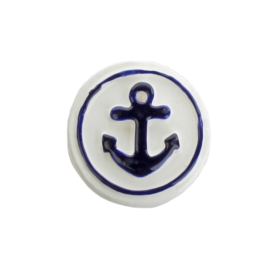 Navy Nautical Anchor Flatback Craft Embellishment