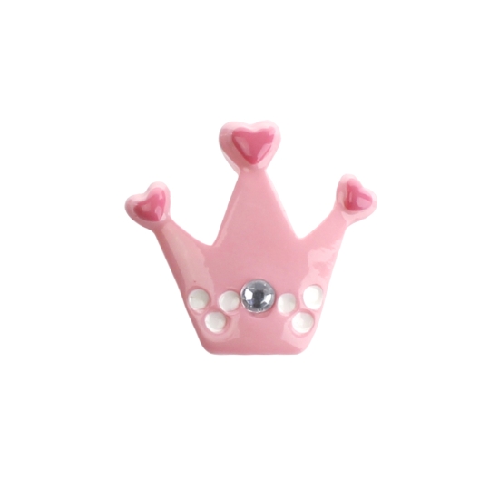 Pink Princess Tiara Flatback Craft Embellishment