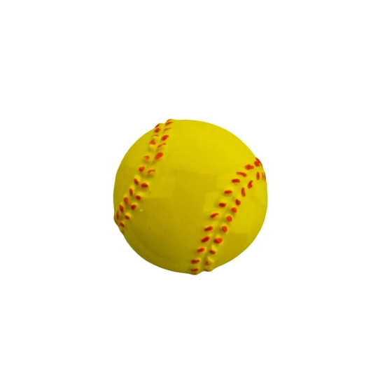 Yellow Softball Flatback Craft Embellishment