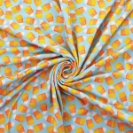 Retro Candy Corn Mineral Blue DBP Fabric