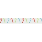 3/8" Colorful Candy Canes Grosgrain Ribbon