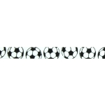 3/8" Soccer Ball Grosgrain Ribbon