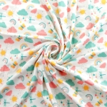 Pastel Rainbows and Butterflies DBP Fabric