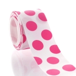 1.5" Large Hot Pink Dot Grosgrain Ribbon