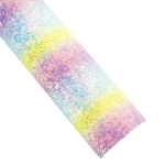Chunky Glitter Canvas Sheets Pastel Ombre Stripe