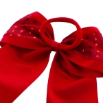 7" Spangle Cheer Ponytail Hair Bows Pack - 6pc