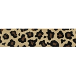 7/8" Tan Leopard Grosgrain Ribbon