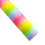 Ombre Stripe Fine Glitter Canvas Sheet Bright Pastel 