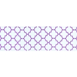 1.5" Ultra Violet Quatrefoil Grosgrain Ribbon