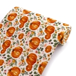 Fall Floral Pumpkins Bullet Fabric