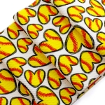 Softball Hearts Bullet Fabric