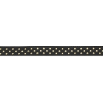 3/8" Black/Gold Foil Dots Grosgrain Ribbon