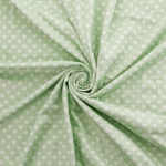Sage Green White Hearts DBP Fabric