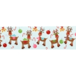 1.5" Jolly Reindeer Grosgrain Ribbon