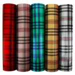 Glitter High Gloss Jelly Felt Sheets Emerald-Black Tartan Plaid