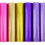 Fine Glitter High Gloss Jelly Canvas Sheets Neon Pink