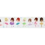 7/8" Dancing Ballerinas Grosgrain Ribbon